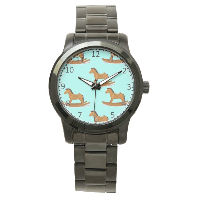 Holzpferd Armbanduhr (Vorderseite)