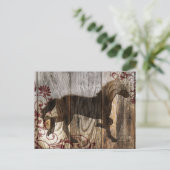 Holzpferd Postkarte (Stehend Vorderseite)