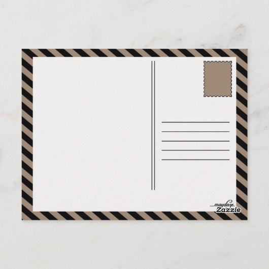 Holzpferd Postkarte (Rückseite)