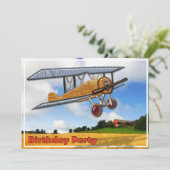 Holzpflanze über Felder Geburtstagseinladung Einladung (Stehend Vorderseite)