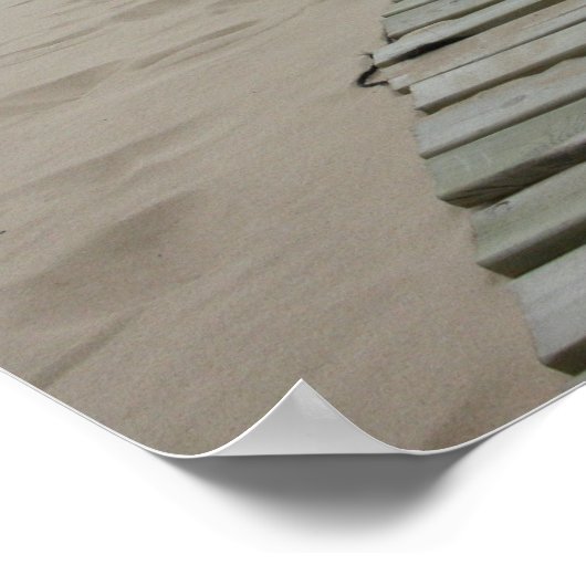 Holzpflasterweg Poster (Ecke)