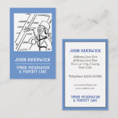 Holzpflege und -pflege visitenkarte (Vorne/Hinten)