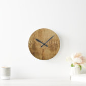 Holzpfoten-Druck Runde Wanduhr (Zuhause)