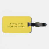 Holzpiano mit Gelb Rose Gepäckanhänger (Rückseite horizontal)