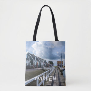 Holzpier in Marken, Niederlande Tasche