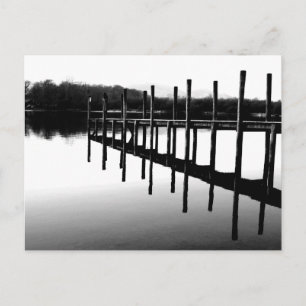 Holzpier-Reflexionen: Derwentwater Postkarte