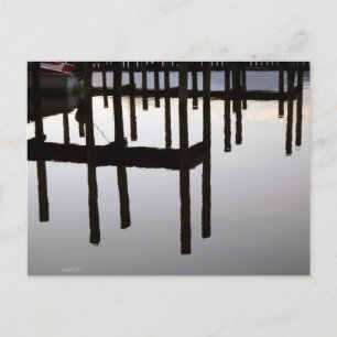 Holzpier Spiegelungen: Derwentwater Postkarte