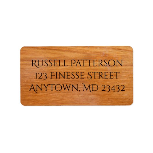 Holzplanen Adressaufkleber (Vorne)