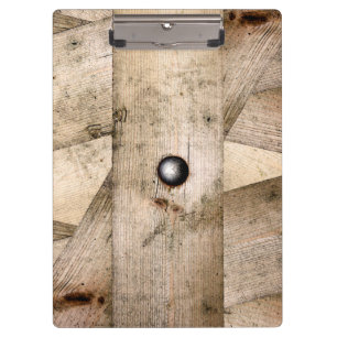 Holzplanen und Bolzen Klemmbrett