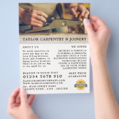 Holzplaner, Tischlerei, Tischlerwerbung Flyer (Hand)