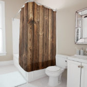 Holzplanken Bretter  Duschvorhang (Beispiel)