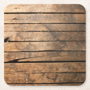 Holzplanken Rechteckiger Pappuntersetzer