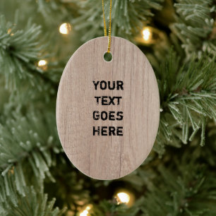 Holzplankenbrett sieht mitgenommenes Texttemplate  Keramik Ornament