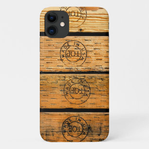 Holzplanks gestempelt w "Made in USA" Case-Mate iPhone Hülle
