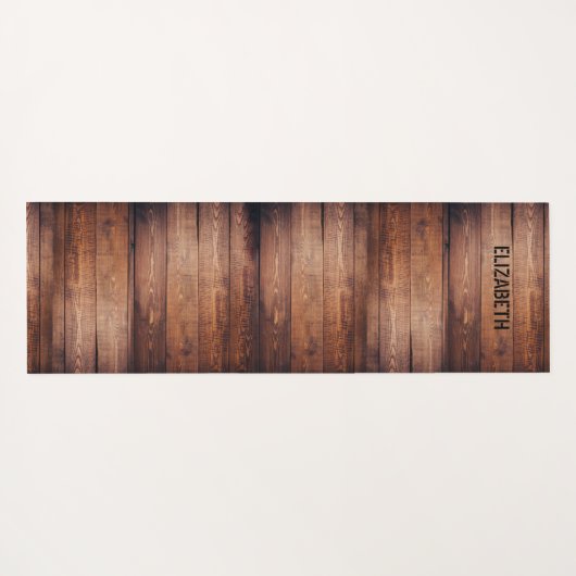 Holzplanks Personalisiert Yogamatte (Rückseite (Horizontal))