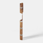 Holzplanks & Silberschmetterlinge iPhone 14 Hüllen Hülle (Rechte Seite)