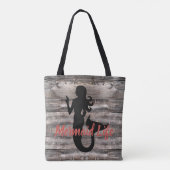 HOLZPLANKS Silhouette meraid | Tasche (Rückseite)