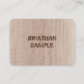 Holzplatine als gestörte Textvorlage Visitenkarte (Vorderseite)