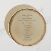 Holzplatte Einladung zur Hochzeitsfeier (Vorne/Hinten)