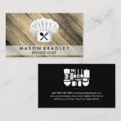 Holzplatte für den persönlichen Koch Visitenkarte (Vorne/Hinten)