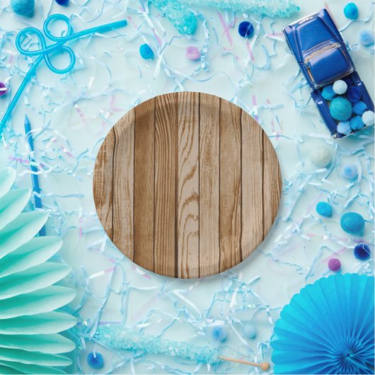 Holzplatte Pappteller (Party)