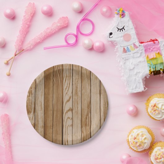 Holzplatte Pappteller (Party)