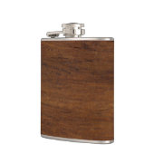 Holzplatte Schlichte Textur Lumber Flachmann (Links)