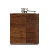 Holzplatte Schlichte Textur Lumber Flachmann (Rückseite)