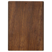 Holzplatte Schlichte Textur Lumber Klemmbrett (Rückseite)