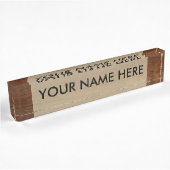 Holzplatte Schlichte Textur Lumber Namensplakette