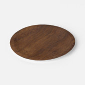 Holzplatte Schlichte Textur Lumber Pappteller (Schrägansicht)