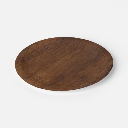 Holzplatte Schlichte Textur Lumber Pappteller (Schrägansicht)