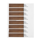 Holzplatte Schlichte Textur Lumber Rundum-Adressaufkleber (Bogen)