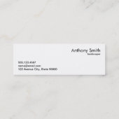 Holzplatte und Rasenschnitt Mini Visitenkarte (Rückseite)