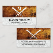 Holzplatten aus Marmor | Kreuzmesser Visitenkarte (Vorne/Hinten)