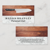 Holzplatten aus Marmor | Kulinarische Küche Visitenkarte (Vorne/Hinten)