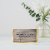 Holzplatten | Goldgrenze Visitenkarte (Stehend Vorderseite)