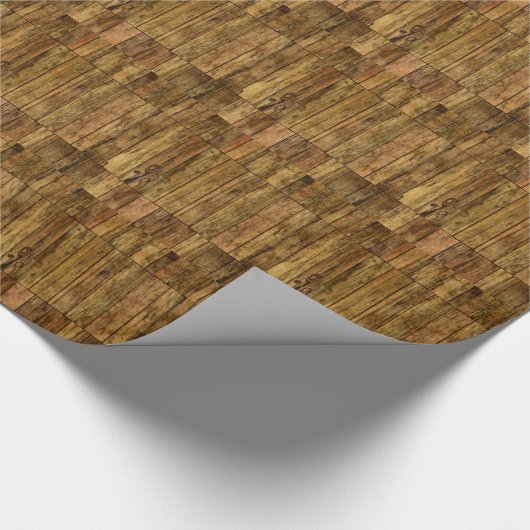 Holzplatten Holzpaneele Geschenkpapier (Ecke)