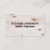 Holzplatten | Leder Visitenkarte (Vorderseite)