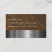 Holzplatten | Metall Visitenkarte (Rückseite)