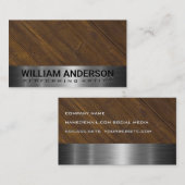 Holzplatten | Metall Visitenkarte (Vorne/Hinten)