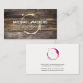 Holzplatten | Weinstein Visitenkarte (Vorne/Hinten)