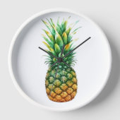 Holzrahmen, Ananas, Druck Uhr (Vorderseite)