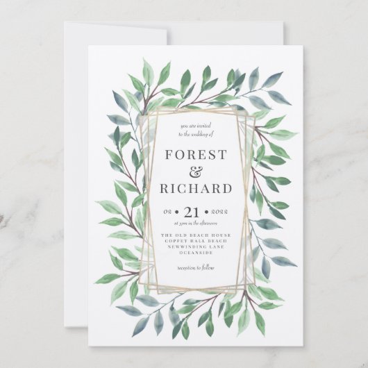 Holzrahmen Einladung (Vorderseite)