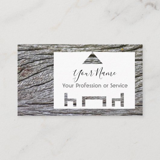 Holzrahmen für Innenarchitektur und Möbel! Bu Visitenkarte (Vorderseite)