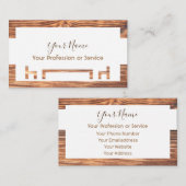 Holzrahmen für Innenarchitektur und Möbel! Visitenkarte (Vorne/Hinten)