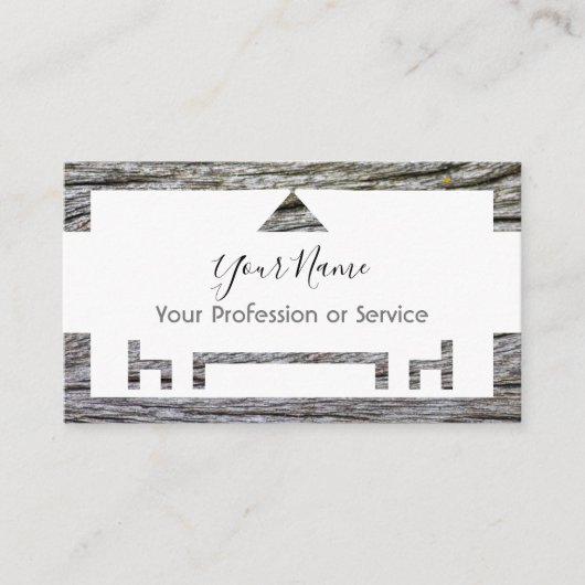 Holzrahmen für Innenarchitektur und Möbel! Visitenkarte (Vorderseite)