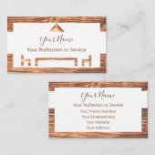 Holzrahmen für Innenarchitektur und Möbel! Visitenkarte (Vorne/Hinten)