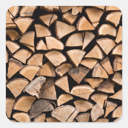 Holzrahmen Quadratischer Aufkleber (Vorderseite)
