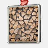 Holzrahmen Silbernes Ornament (Links)